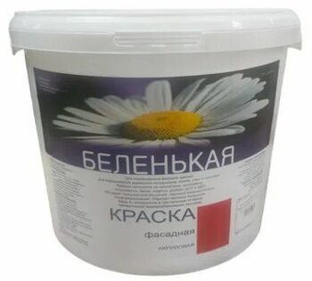 Краска ВД-АК Беленькая интерьерн.моющаяся 1 кг/12