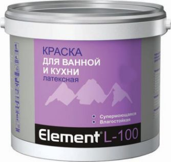 Элемент L-100 Краска латексная для ванной и кухни 2,0л.