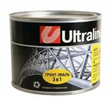 Грунт-эмаль по ржавчине 3в1 бежевая 1,8кг Ultra Lines /6шт
