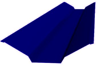 Планка ендовы верхняя  76*76*2000 (ПЭ-01-5002-ОН) Ультрамарин
