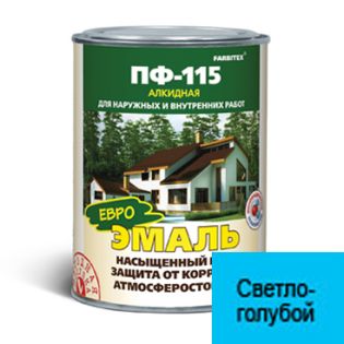 Эмаль ПФ115 алкидная св-голубая 1,8кг. FARBITEX/6