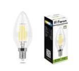 Лампа светодиодная LED-свеча 7W 230V LB-66 Е14 4000K 550Lm филамент Feron