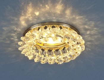 Точечный светильник - 206 золото/прозрачный