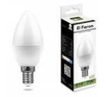Лампа светодиодная LED-свеча 7W 230V LB-97 Е14 4000K 580Lm Feron