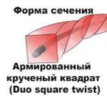 Леска для триммера SQUARE TWIST (квадрат крученный) ф2.0мм-15м "SKYWER"