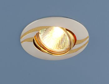 Точечный светильник - 8012A MR16 перламутровый серебро/золото